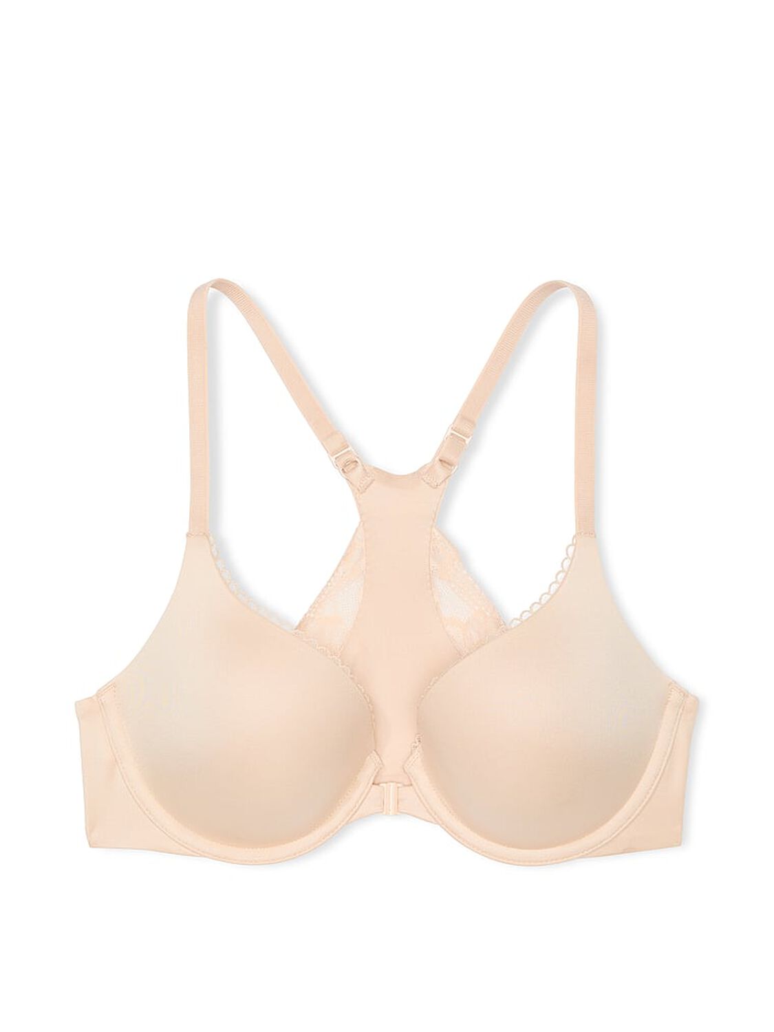 vs Body By Victoria Perfect Shape Lace Racerback Push-Up Bra Marzipan 3 of 3 
