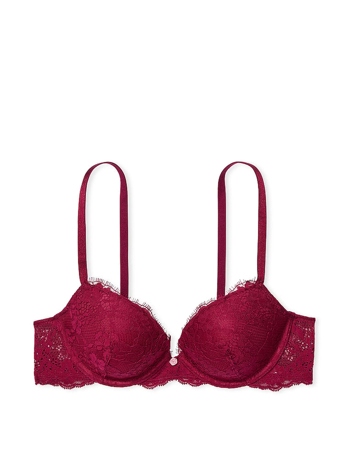 vs Dream Angels Lace Push-Up Bra Campari Red 3 of 4 
