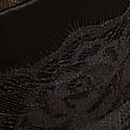 Rose Lace Low-Cut Push-Up Babydoll Set, Black, swatch