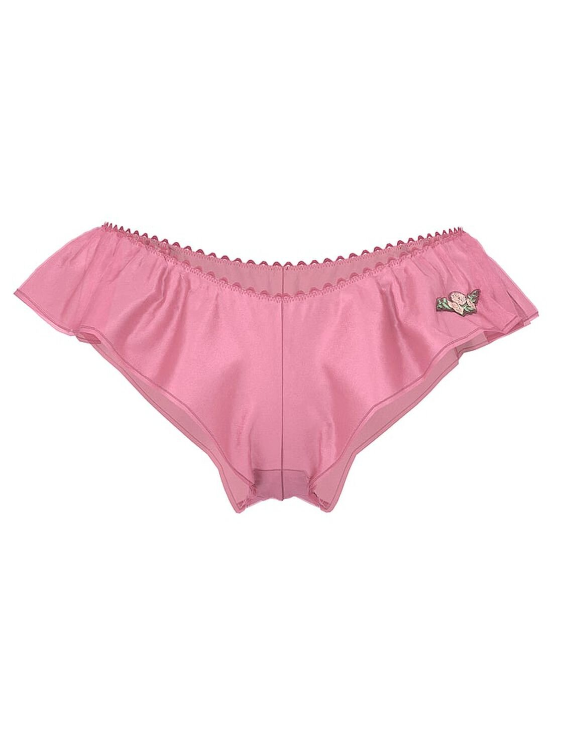 vs Dream Angels Sweet Melody Motif Satin Flutter Brazilian Panty Rsvp Pink 3 of 3 