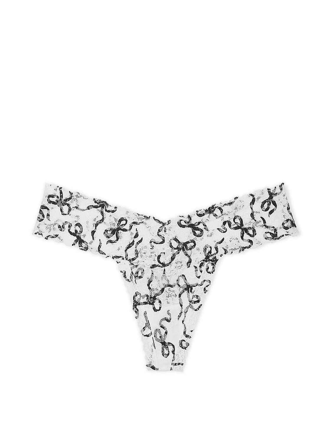 vs The Lacie Lace Thong Panty White Bows 3 of 3 