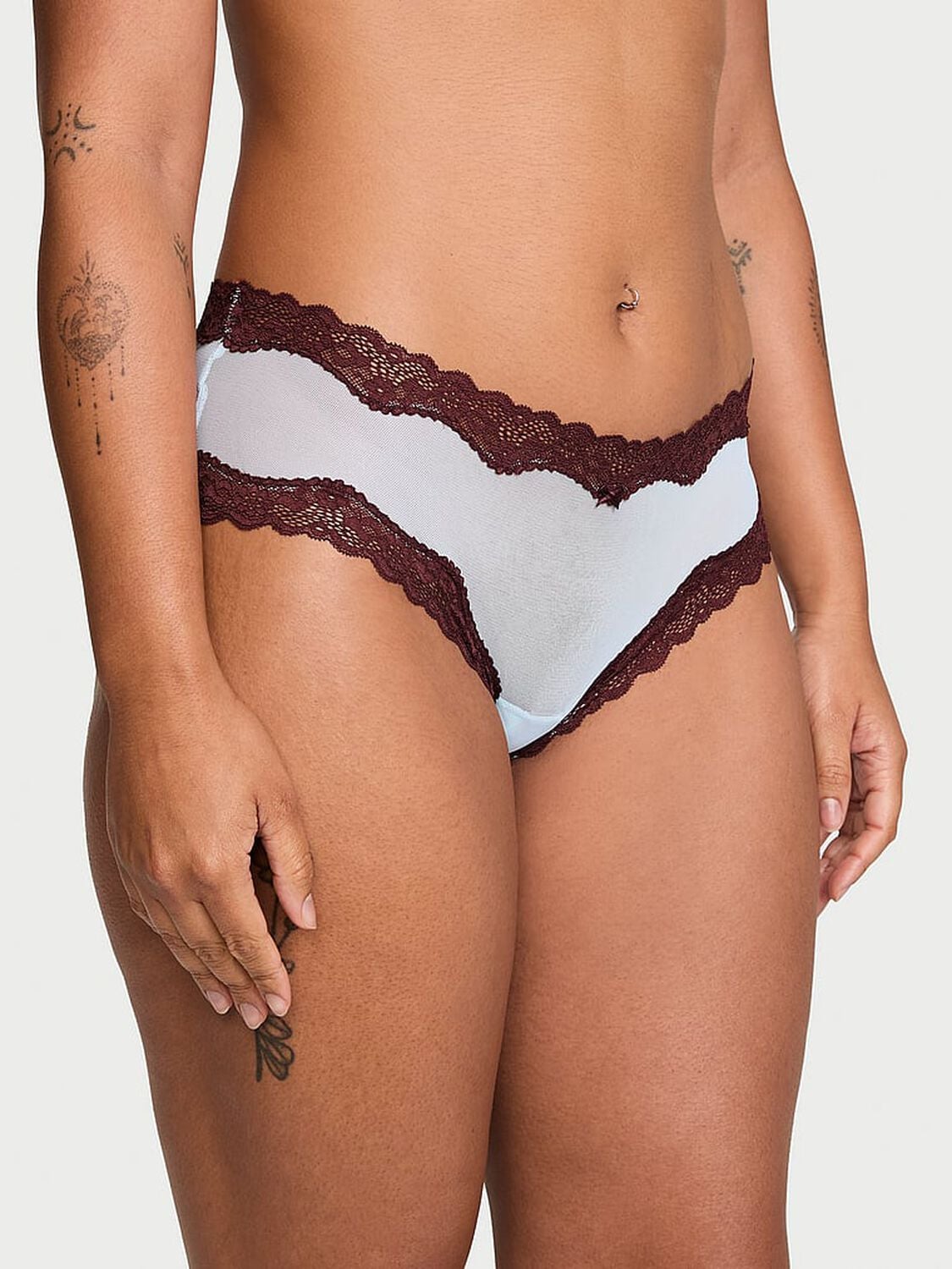 vs Victoria's Secret Tease Mesh Lace-Trim Cheeky Panty 1 of 3 
