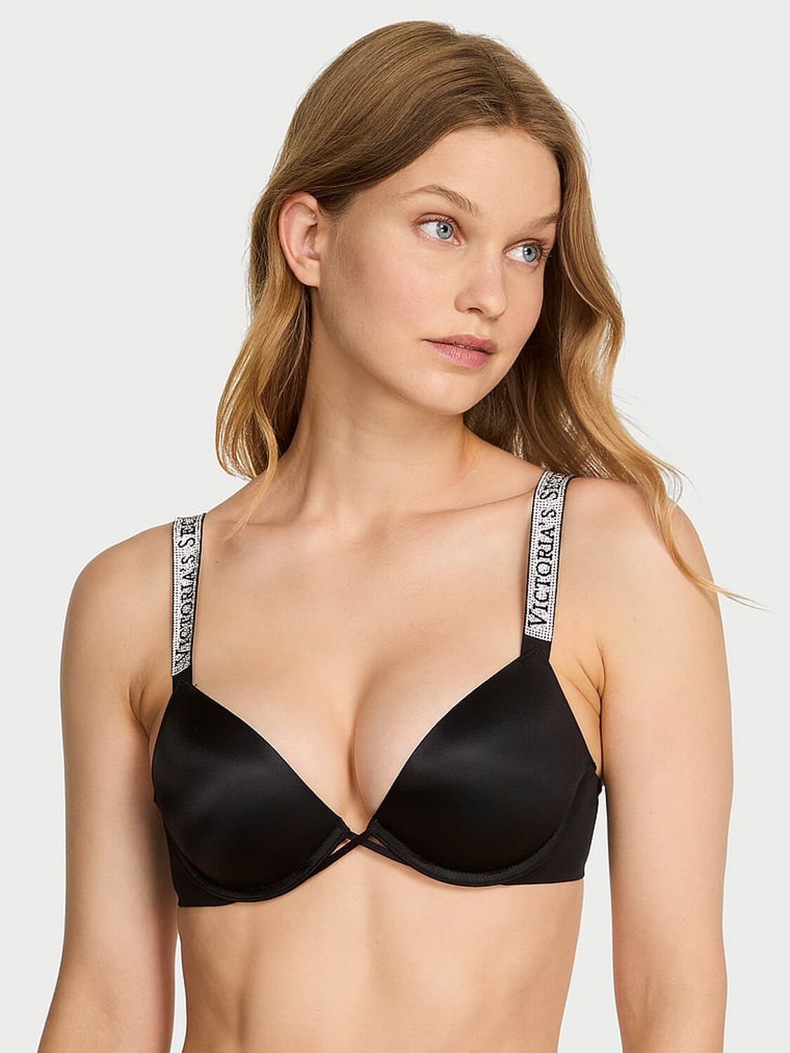 vs Very Sexy Sunset Ombr&eacute; Shine Strap Push-Up Bra Black 1 of 4 