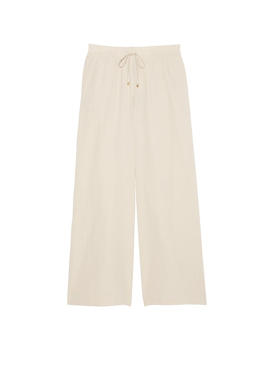 vs Victoria's Secret Swim Beachwear Linen Wide-Leg Pants Vanilla Bean 1 of 2 