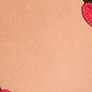 Tease Heart Embroidery Strappy Open-Cup Demi Bra, Black, swatch