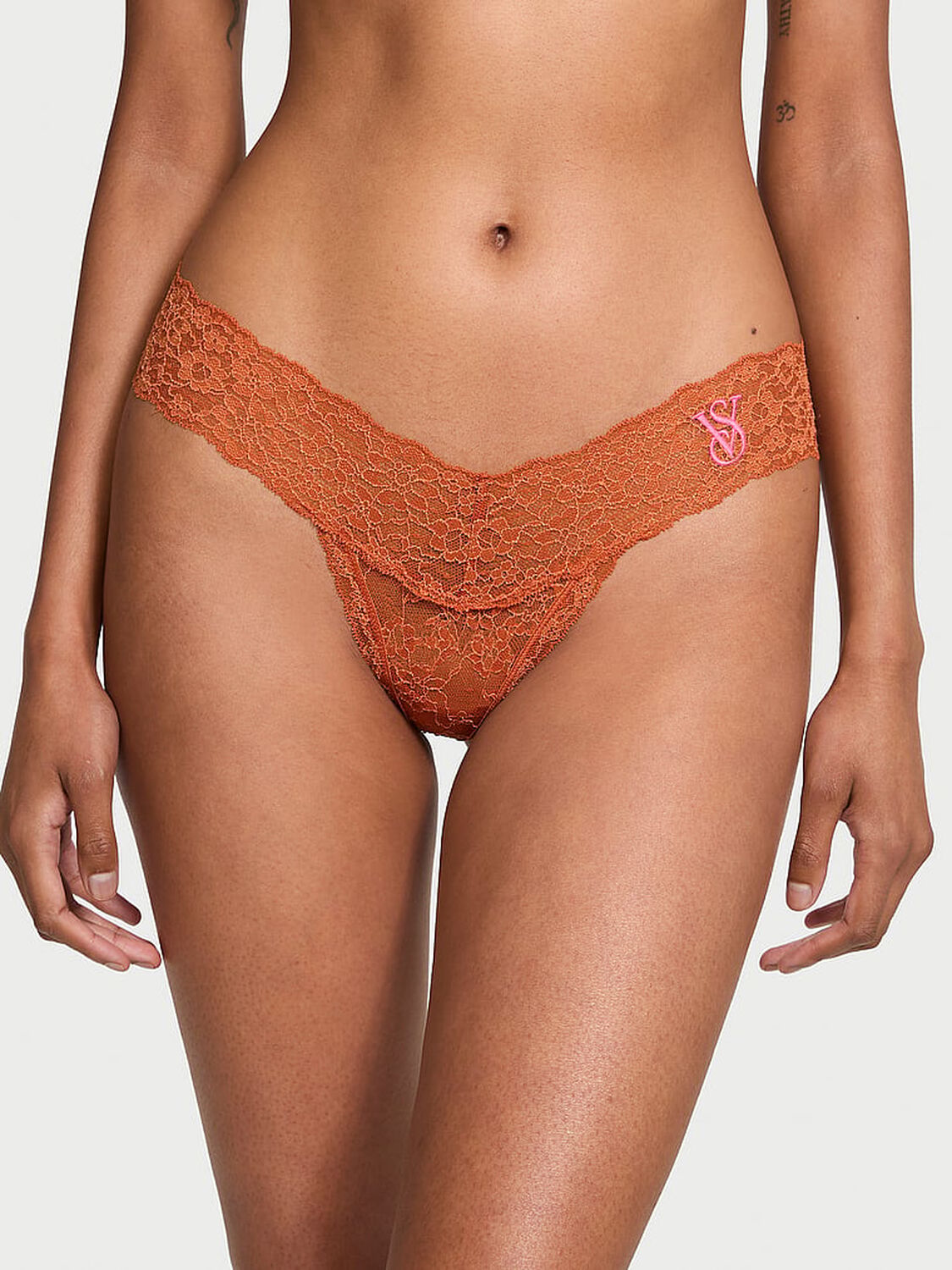 vs The Lacie Lace Thong Panty Gingerbread 1 of 3 