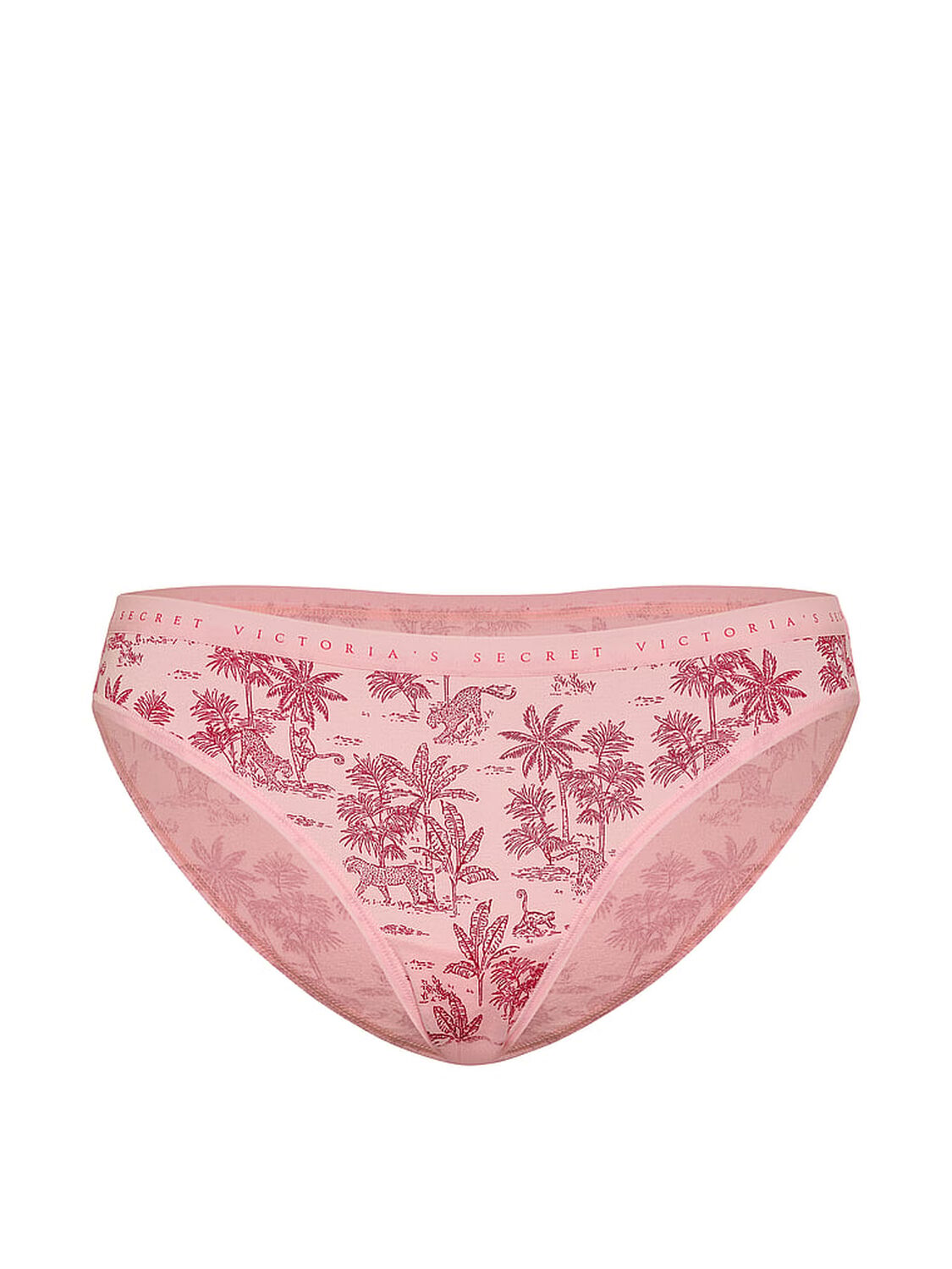 vs Victoria's Secret Stretch Cotton Bikini Panty Pink Jungle Toile 3 of 3 