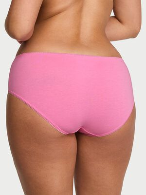Cotton Lace-Trim Hiphugger Panty