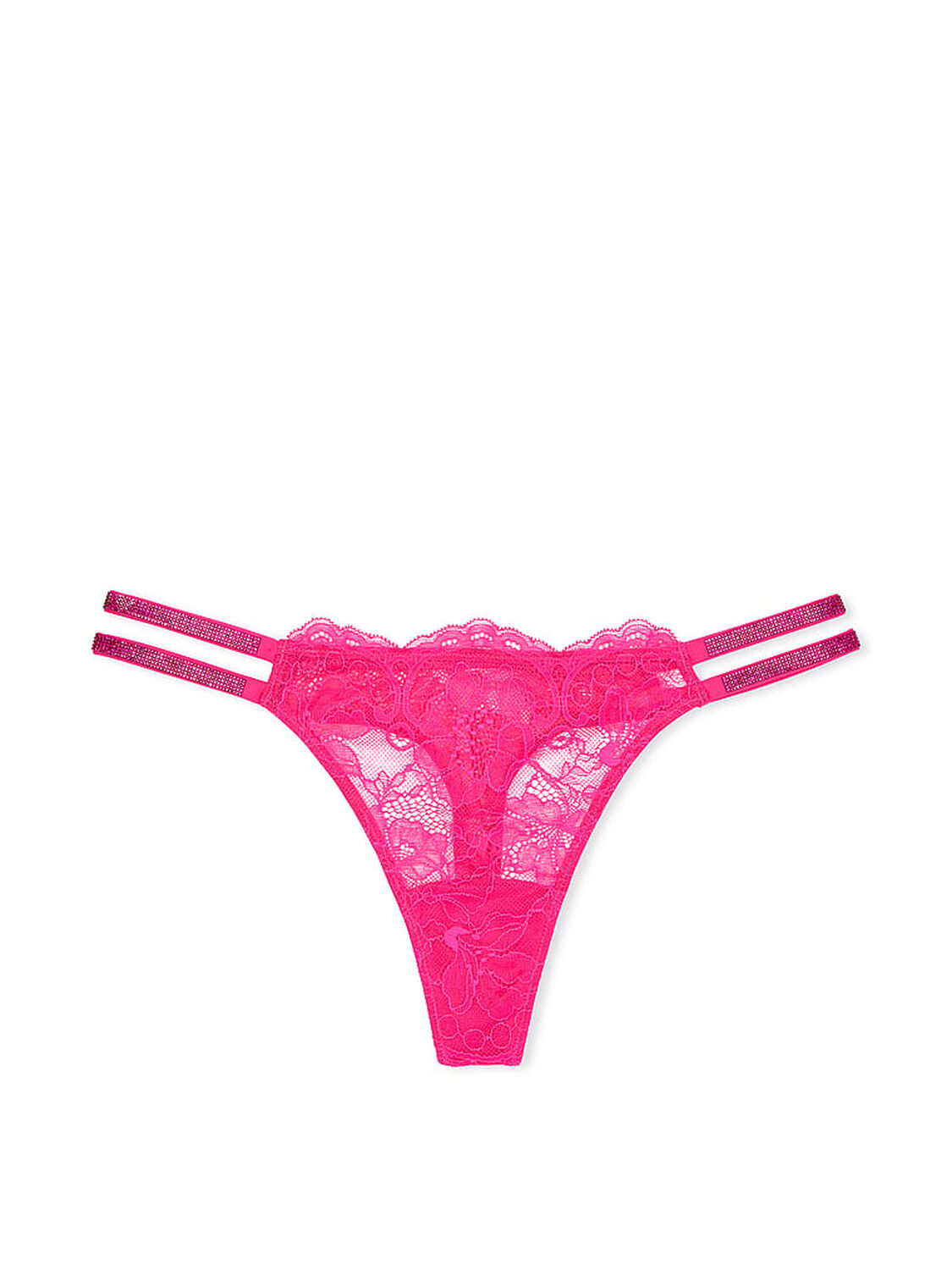 vs Very Sexy Double Shine Strap Lace Thong Panty 3 of 4 