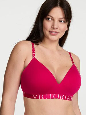 Cotton Exploded Logo Lightly Lined Wireless Bra