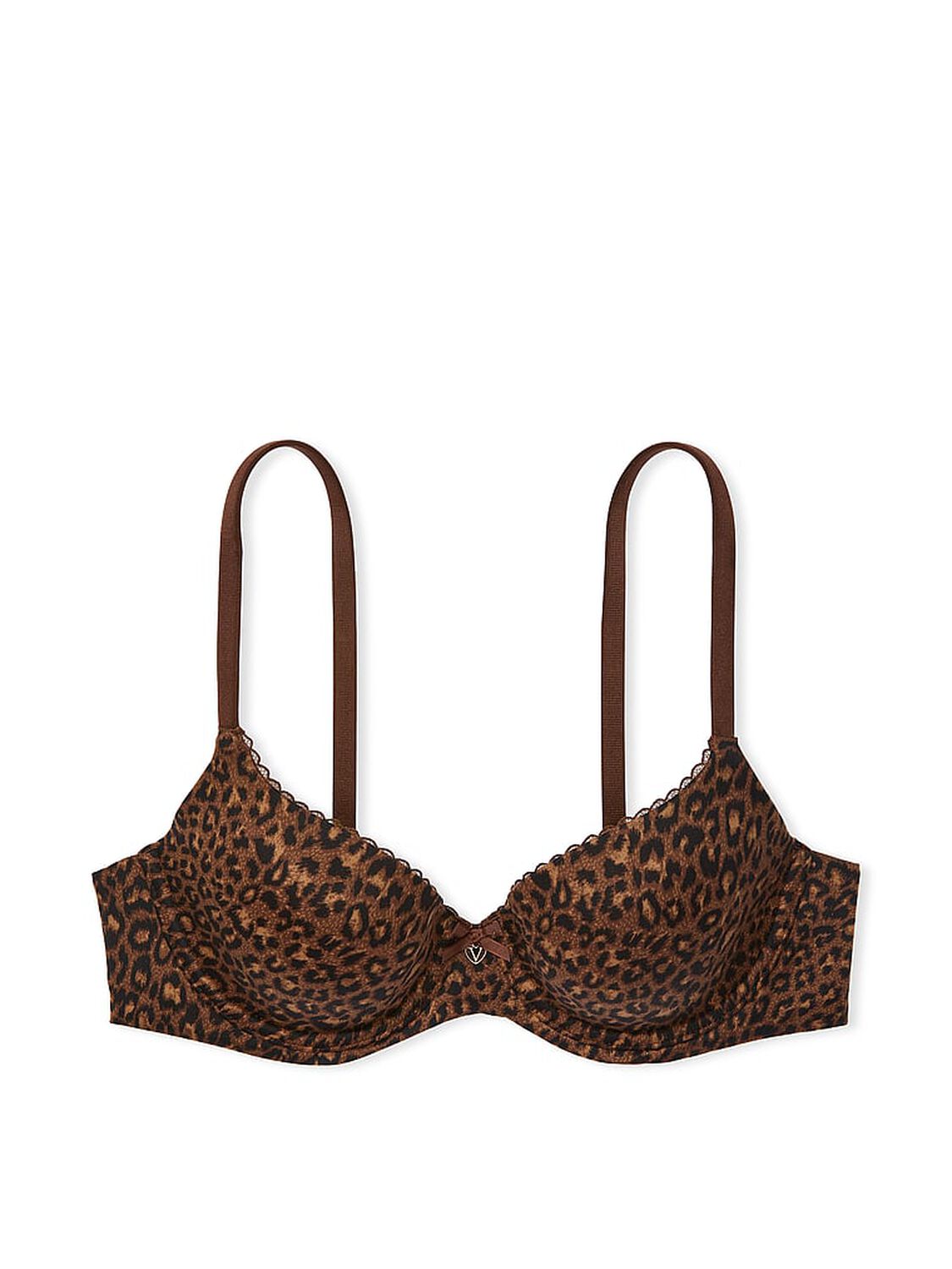 vs Body By Victoria Lightly Lined Smooth Demi Bra Ganache Glam Leopard 3 of 3 
