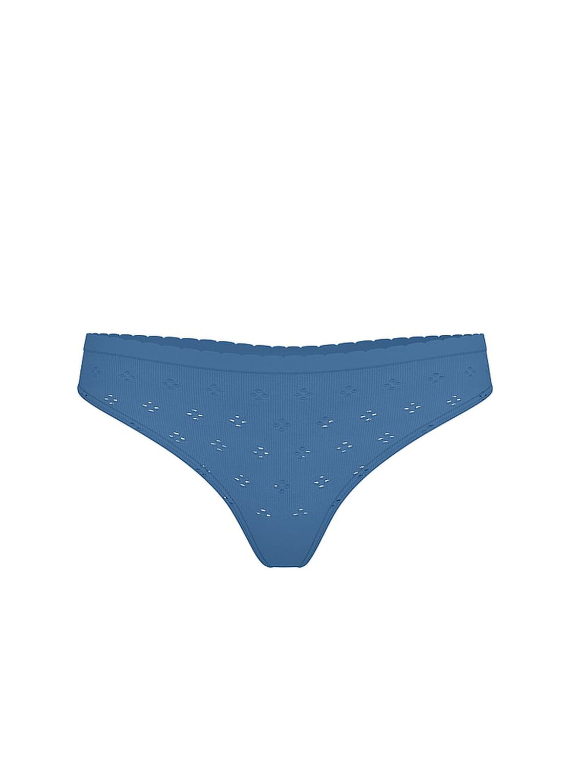 vs Seamless Seamless Eyelet Thong Panty Moonlight Blue 2 of 2 