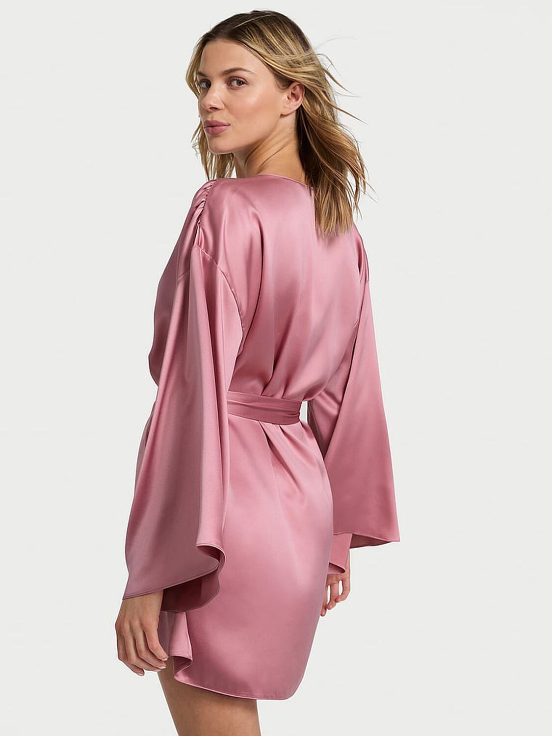 vs Victoria's Secret Short Satin Robe 2 of 4 