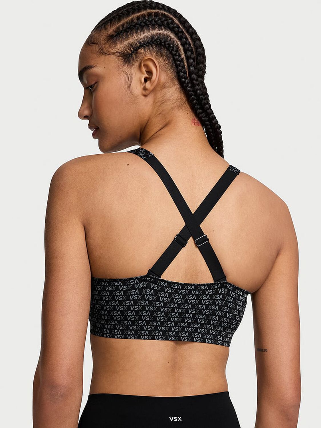 vs Vsx Knockout Front-Close Sports Bra Black Vsx Logo 2 of 4 