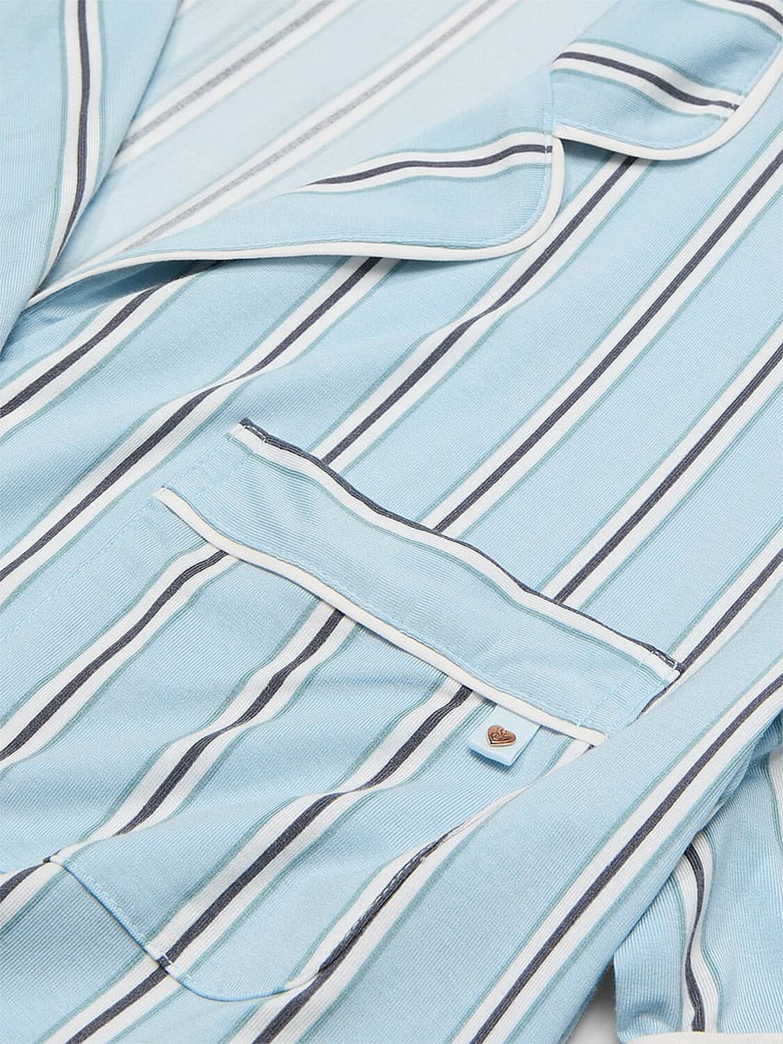 vs Victoria's Secret Modal Soft Short Pajama Set Blue Variegated Stripe 4 of 4 