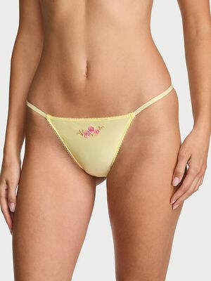Sweet Melody Motif Satin V-String