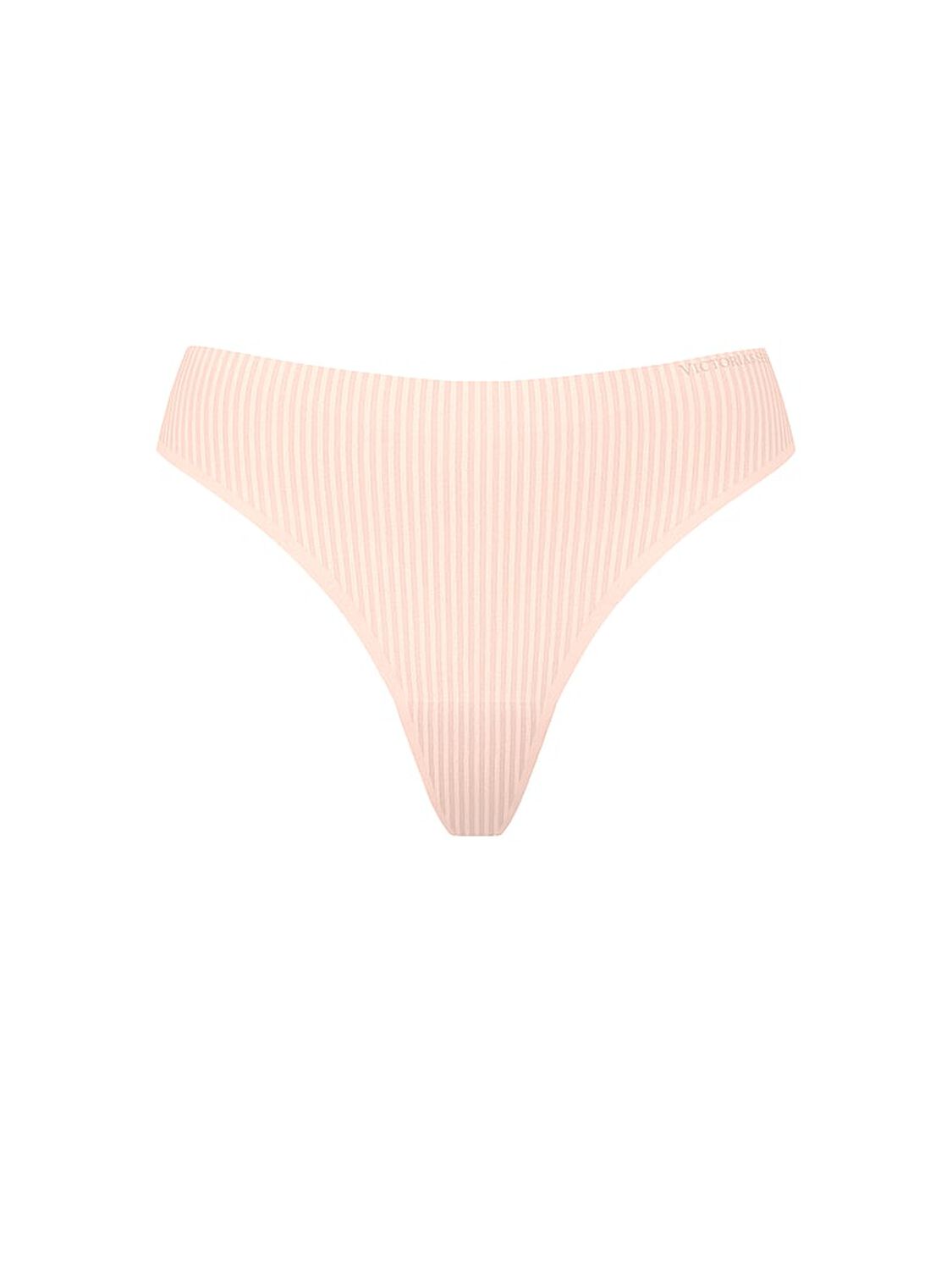 vs Body By Victoria Body by Victoria Flex Shadow Stripe Mid-Rise Thong Panty Purest Pink 3 of 3 