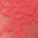 Rose Lace High-Leg Cheeky Panty, Hot Coral, swatch