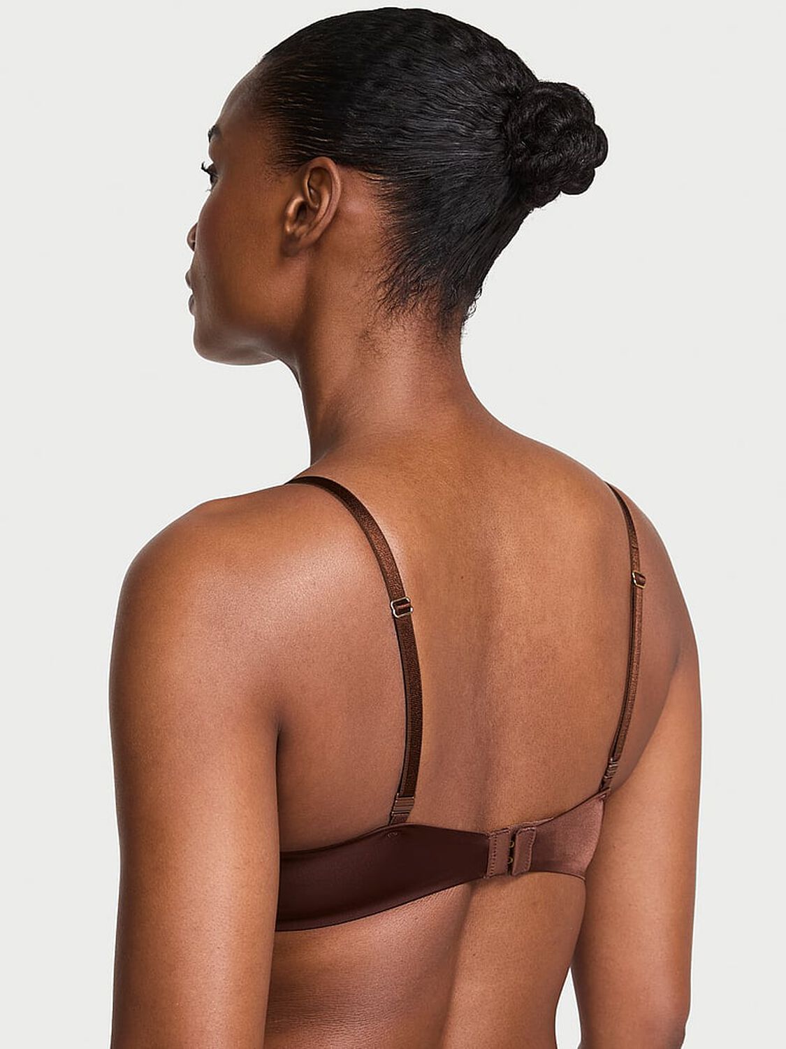 vs Very Sexy Smooth Lace-Trim Lightly Lined Plunge Demi Bra Ganache 2 of 3 