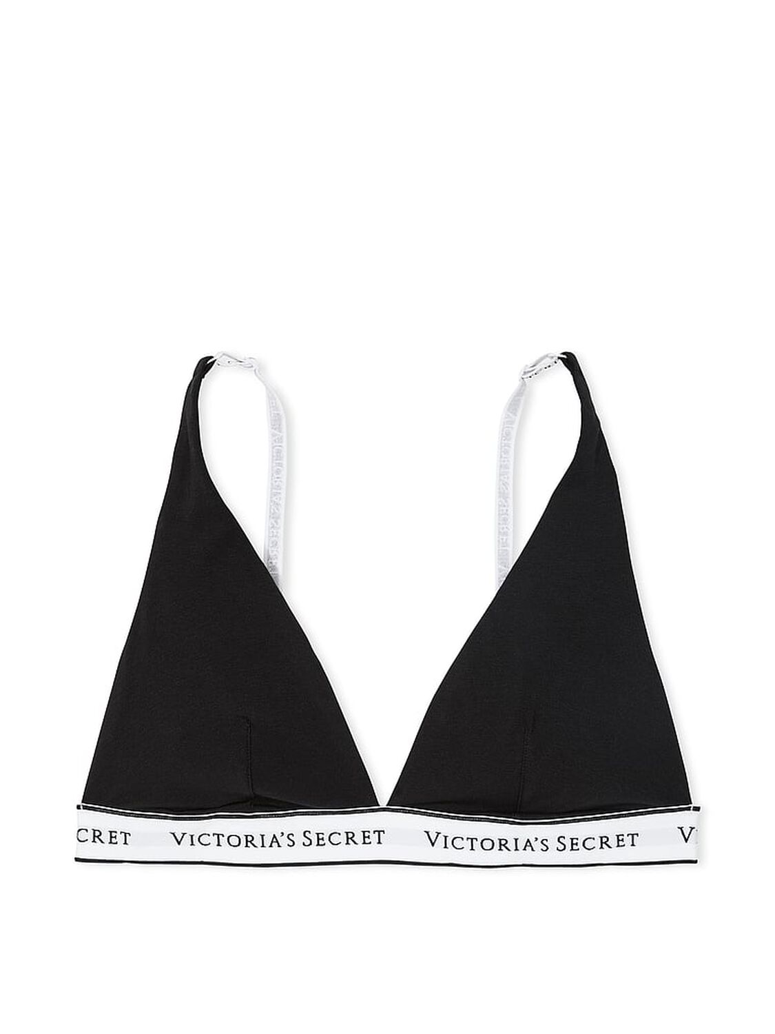 vs The T-Shirt Wireless Cotton Plunge Bralette Black 3 of 3 