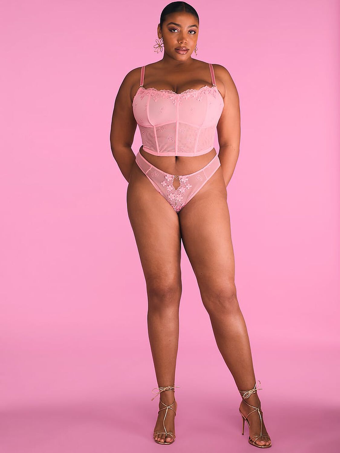 vs Dream Angels Pretty Petals Corset Top Pink Hope 4 of 5 