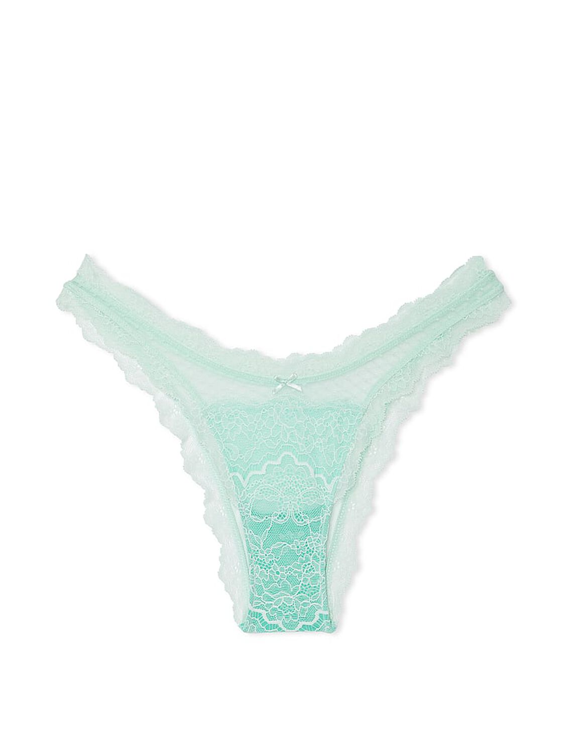 vs Dream Angels Lace & Mesh Brazilian Panty Crystal Water 3 of 4 