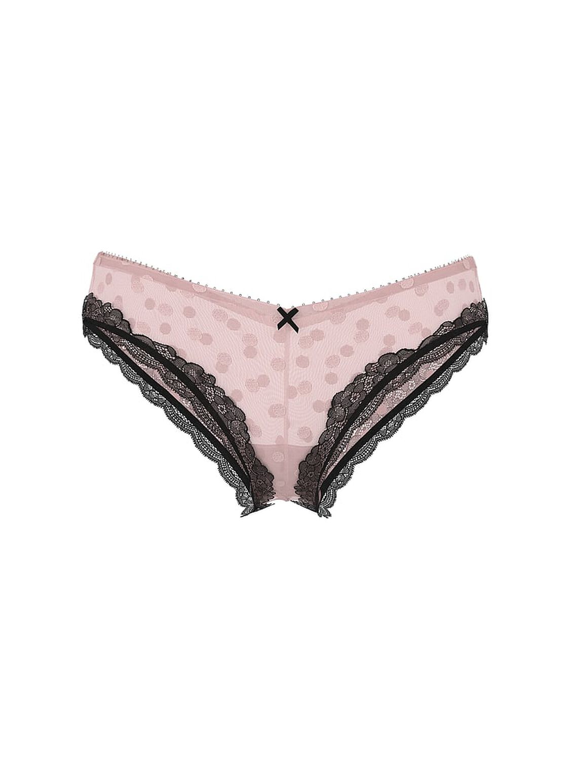 vs Victoria's Secret Tease Sheer Dot High-Leg Cheeky Panty Angel Pink 3 of 4 