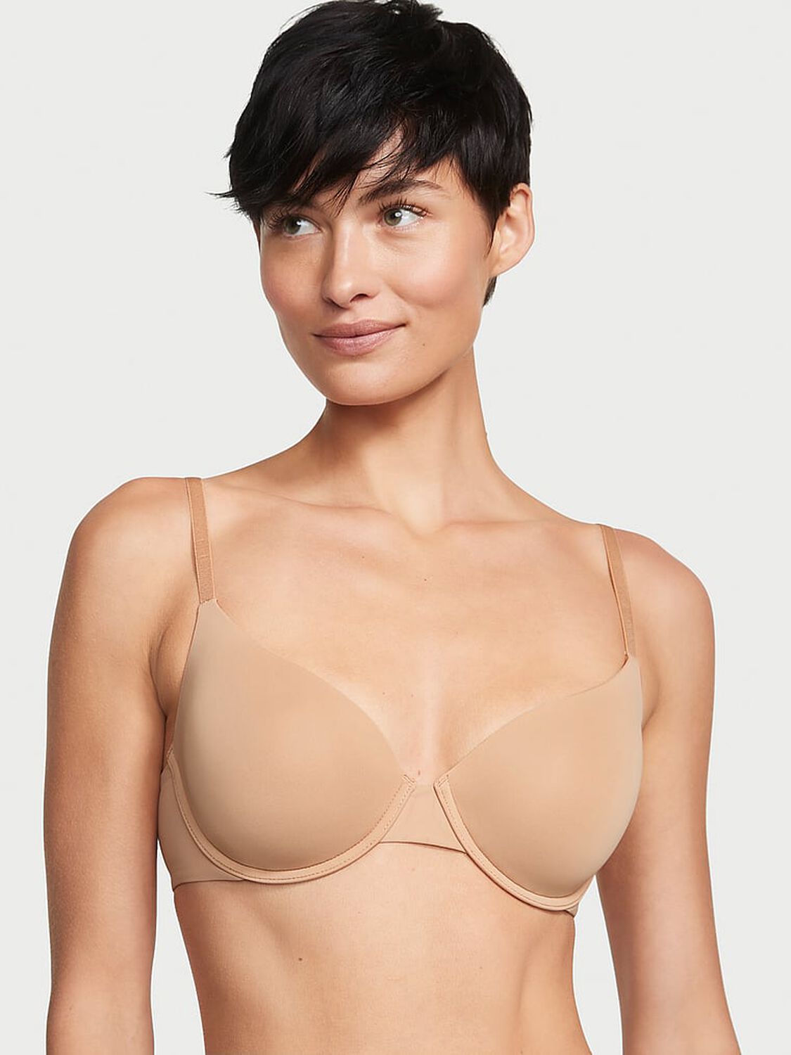 vs The T-Shirt Lightly Lined Demi Bra Sweet Praline 1 of 4 