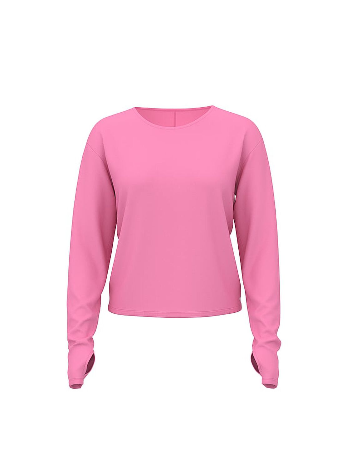 vs Vsx VSX Drapey Knit Long-Sleeve Open-Back Tee Pink Sugar 3 of 4 