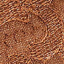 Boho Floral Embroidery Brazilian Panty, Caramel, swatch