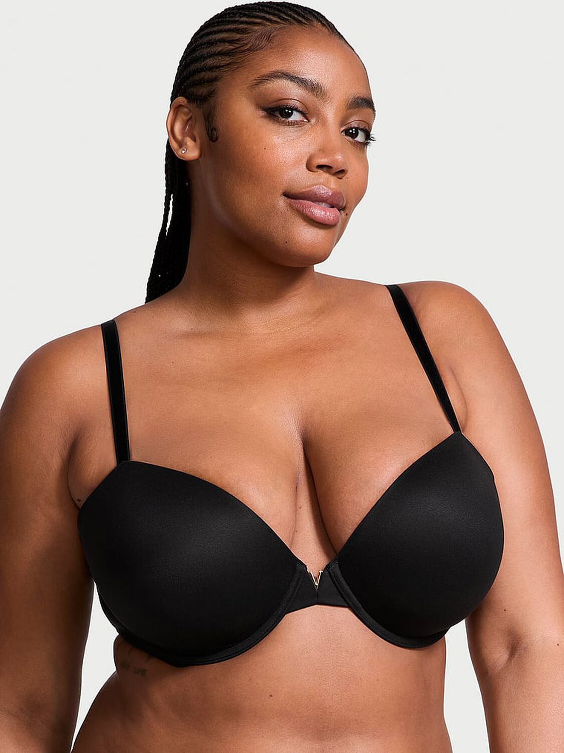 vs Dream Angels Smooth Lightly Lined Demi Bra Black 1 of 4 
