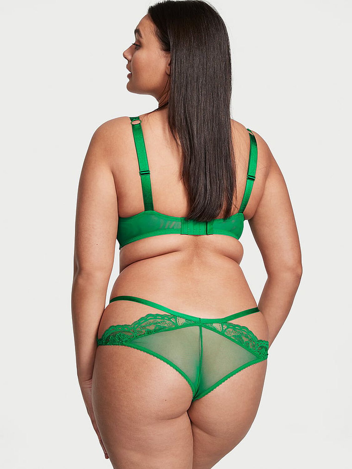 vs Very Sexy Strappy Lace Cheeky Panty Verdant Green 2 of 4 