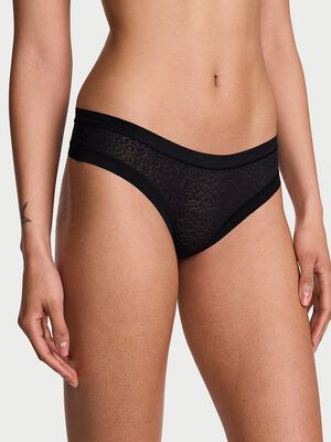 No-Show Leopard Lace Thong Panty