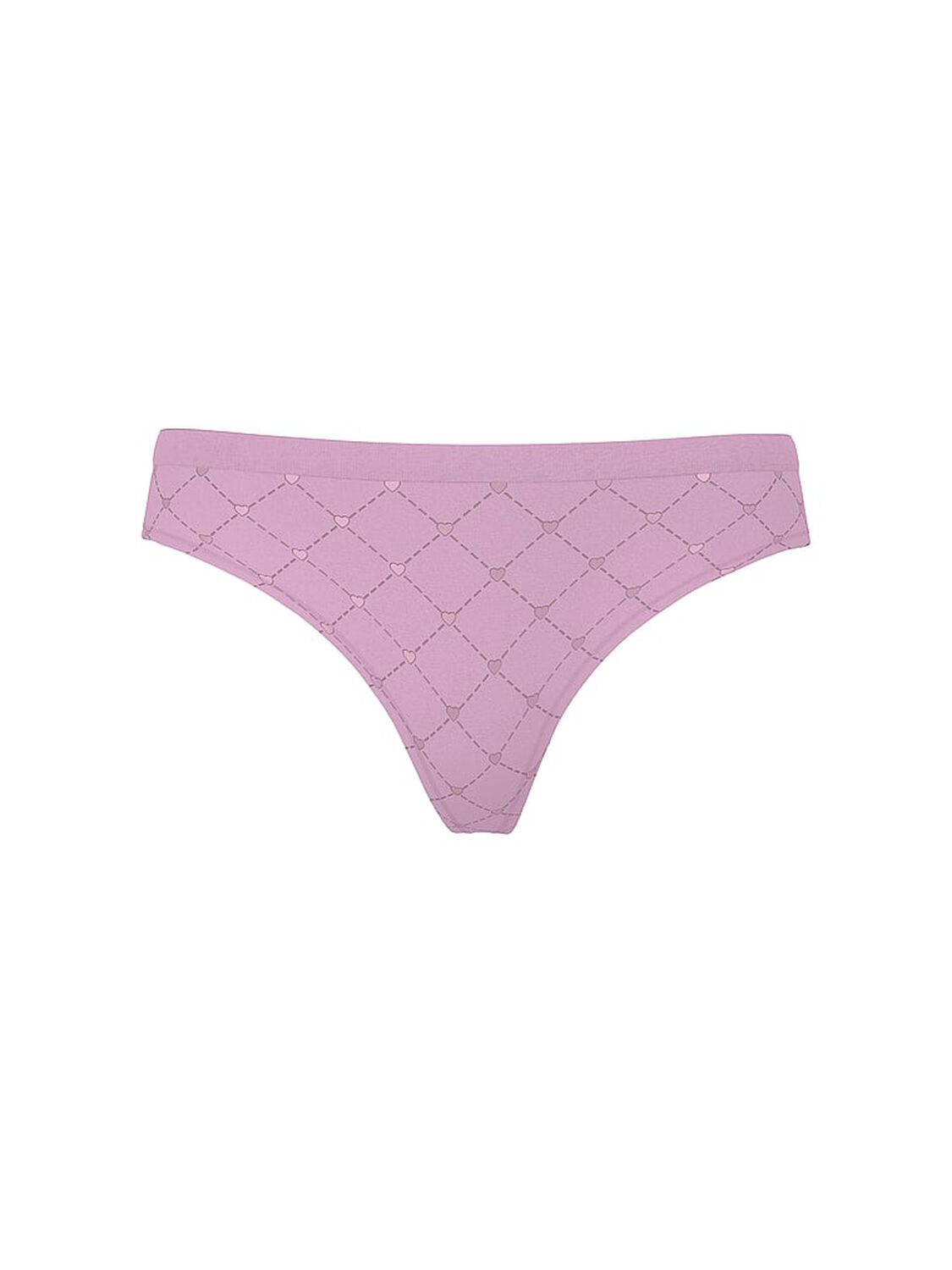 vs Seamless Seamless Quilted Hearts Thong Panty Bikini Pink Quilted Hearts 3 of 3 
