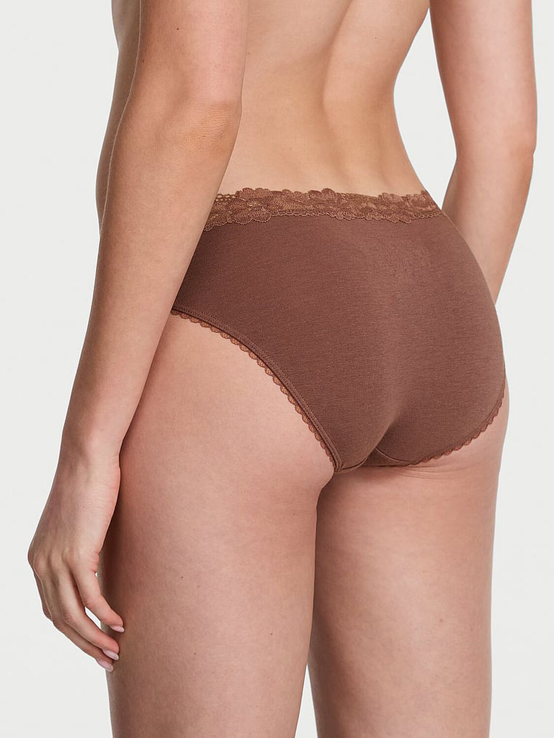 vs Victoria's Secret Stretch Cotton Lace-Waist Bikini Panty 2 of 3 