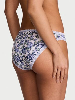 Cotton Lace-Waist Bikini Panty