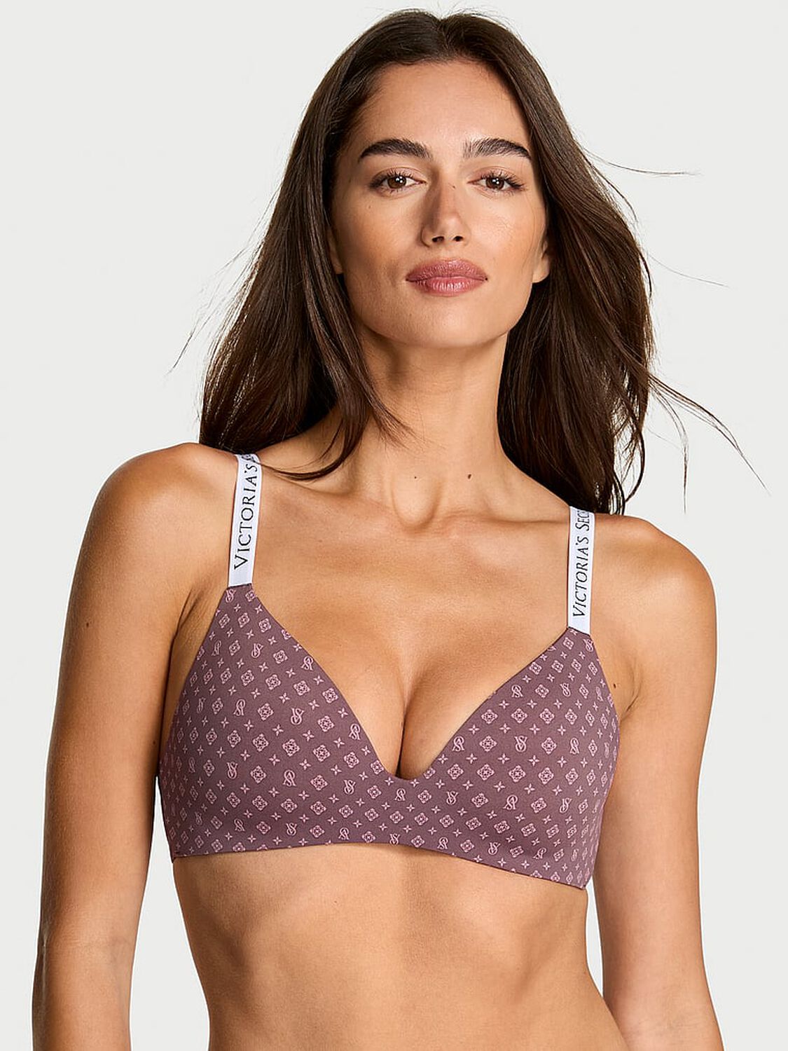 vs The T-Shirt Lightly Lined Wireless Bra Faded Orchid 1 of 3 