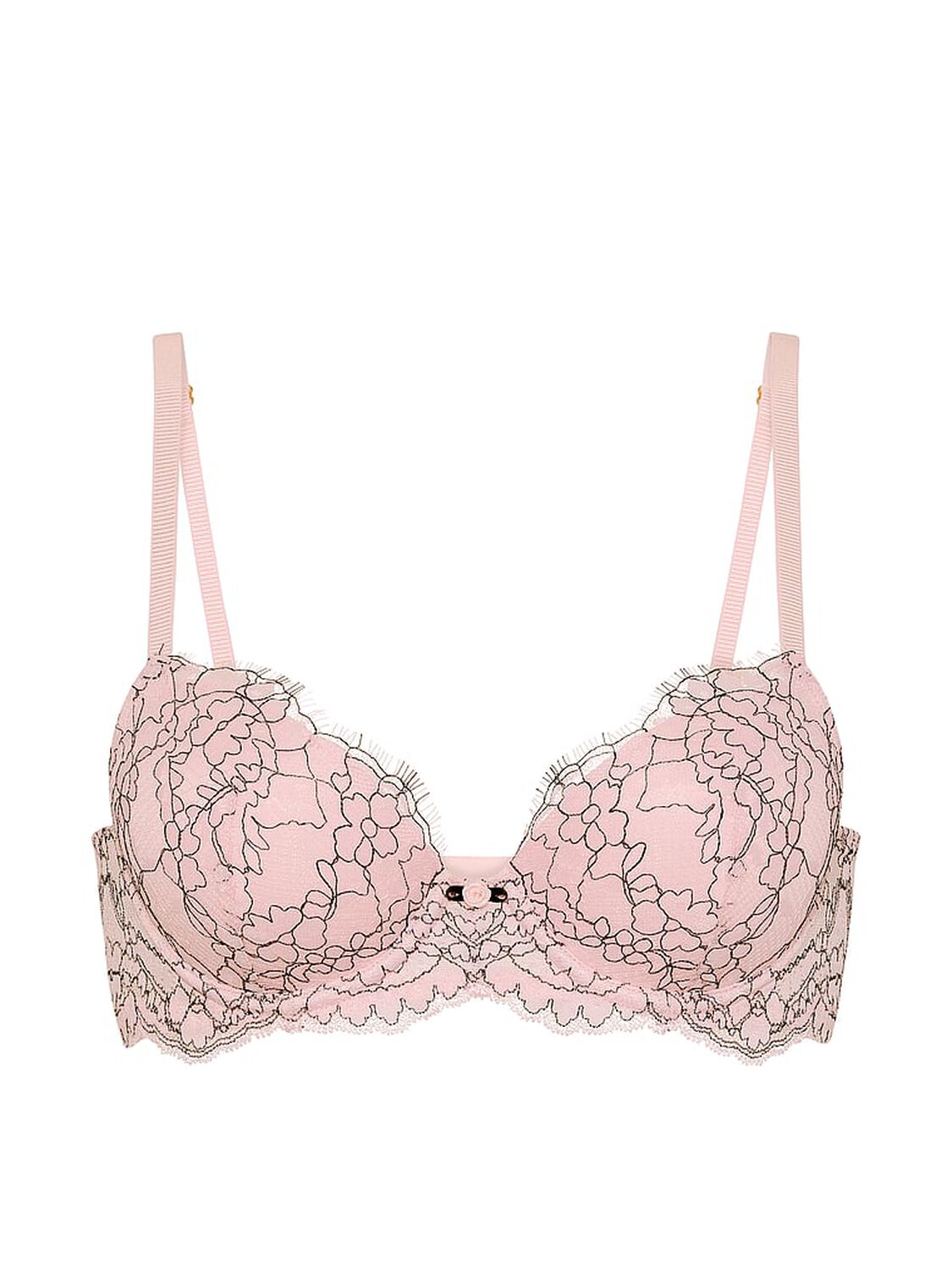 vs Dream Angels Lace Lightly Lined Demi Bra Angel Pink 3 of 3 
