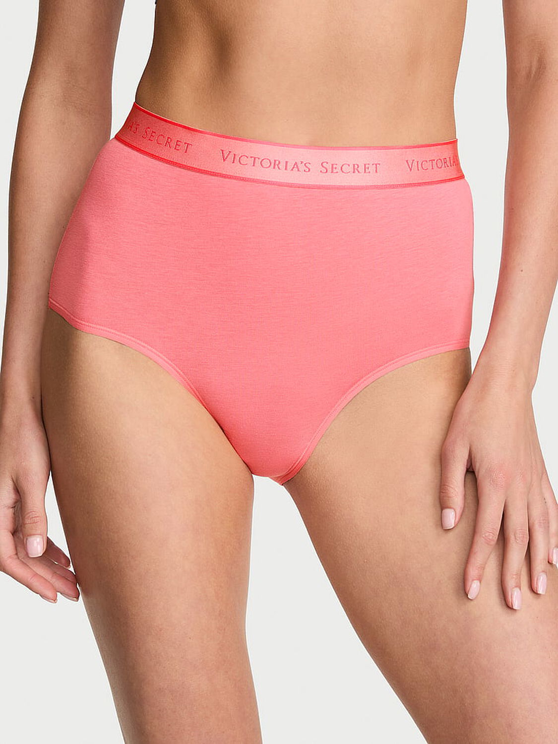 vs Cotton Logo Cotton Modern Brief Panty Pink Cocktail 1 of 3 