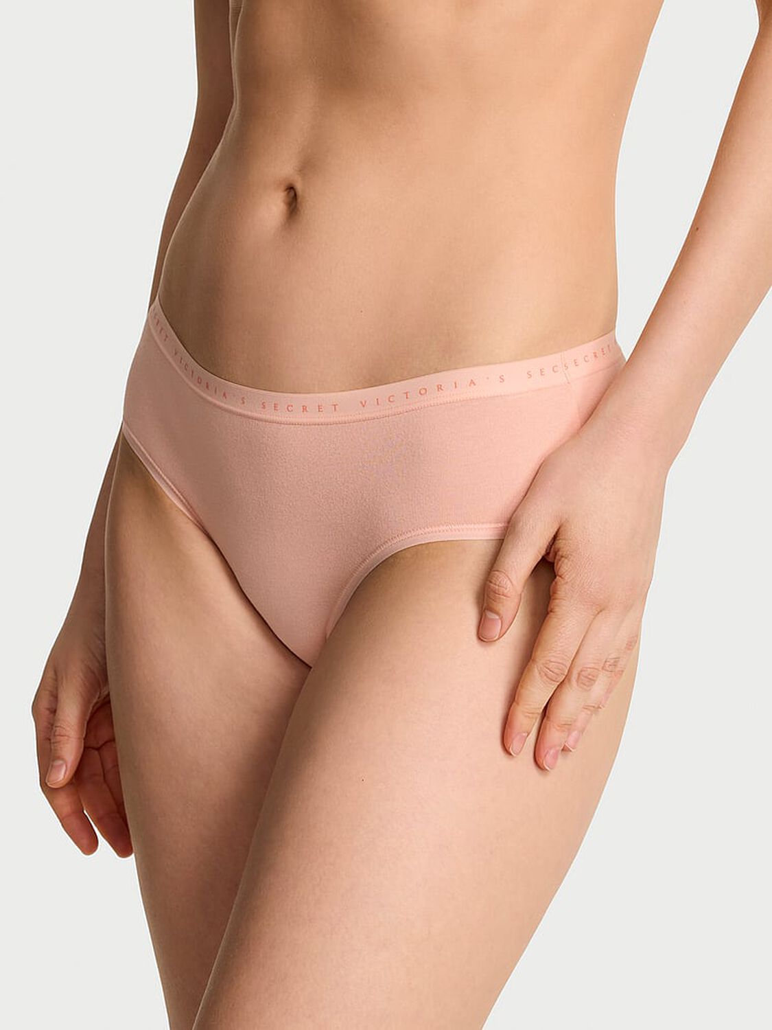 vs Victoria's Secret Stretch Cotton Hiphugger Panty Pink Gin 1 of 3 