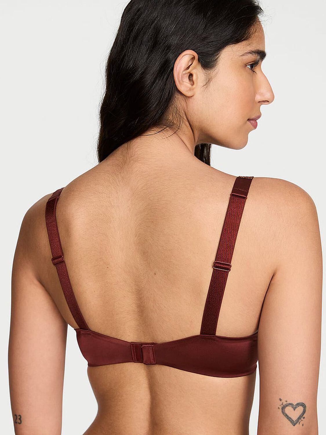 vs Very Sexy Logo Shine Strap Push-Up Bra Dark Chili 2 of 4 