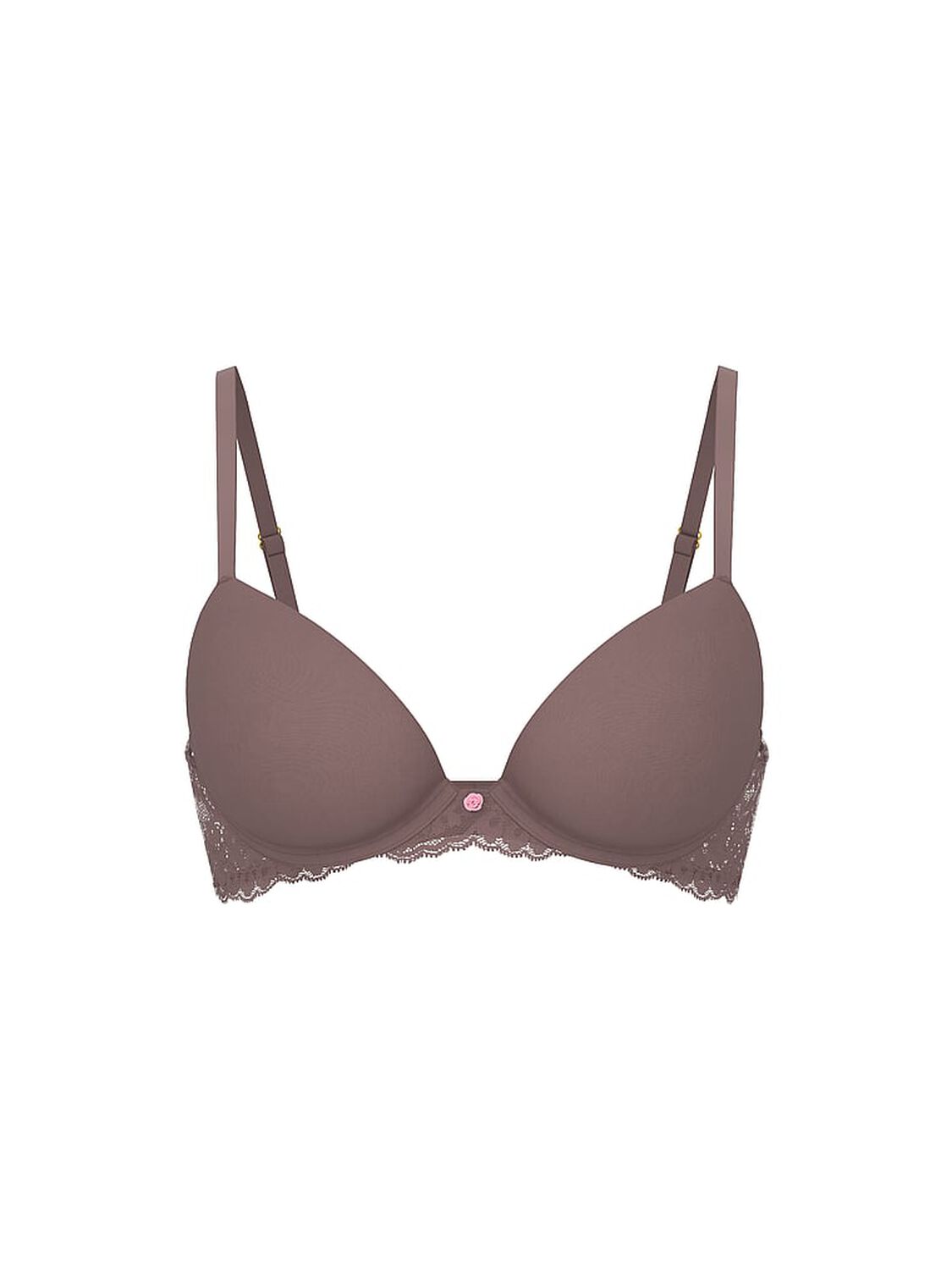 vs Dream Angels Smooth & Lace Push-Up Bra Cloudy Grey 1 of 2 