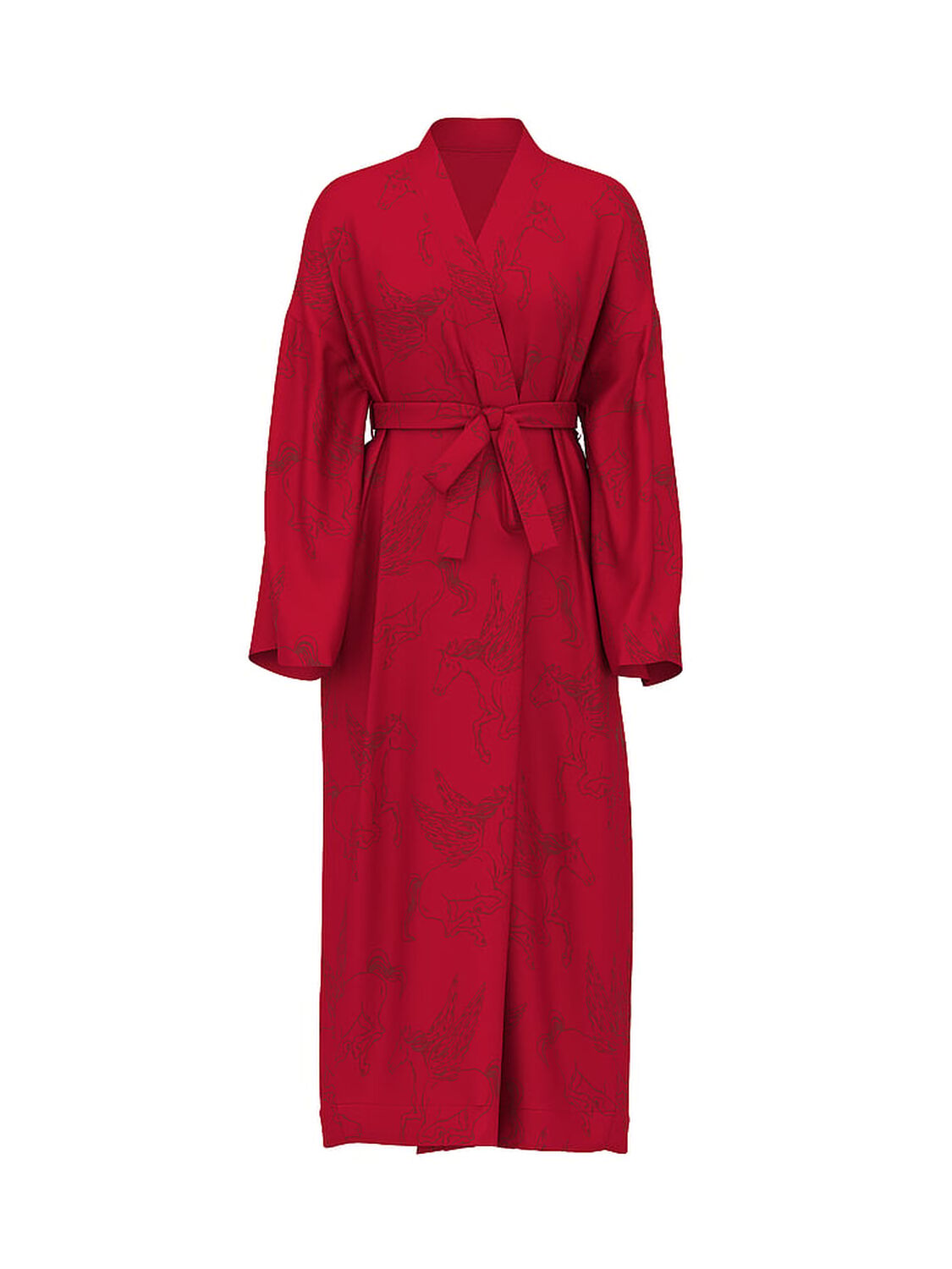 vs Victoria's Secret Equestrian Glam Satin Long Robe Print 1 of 1 