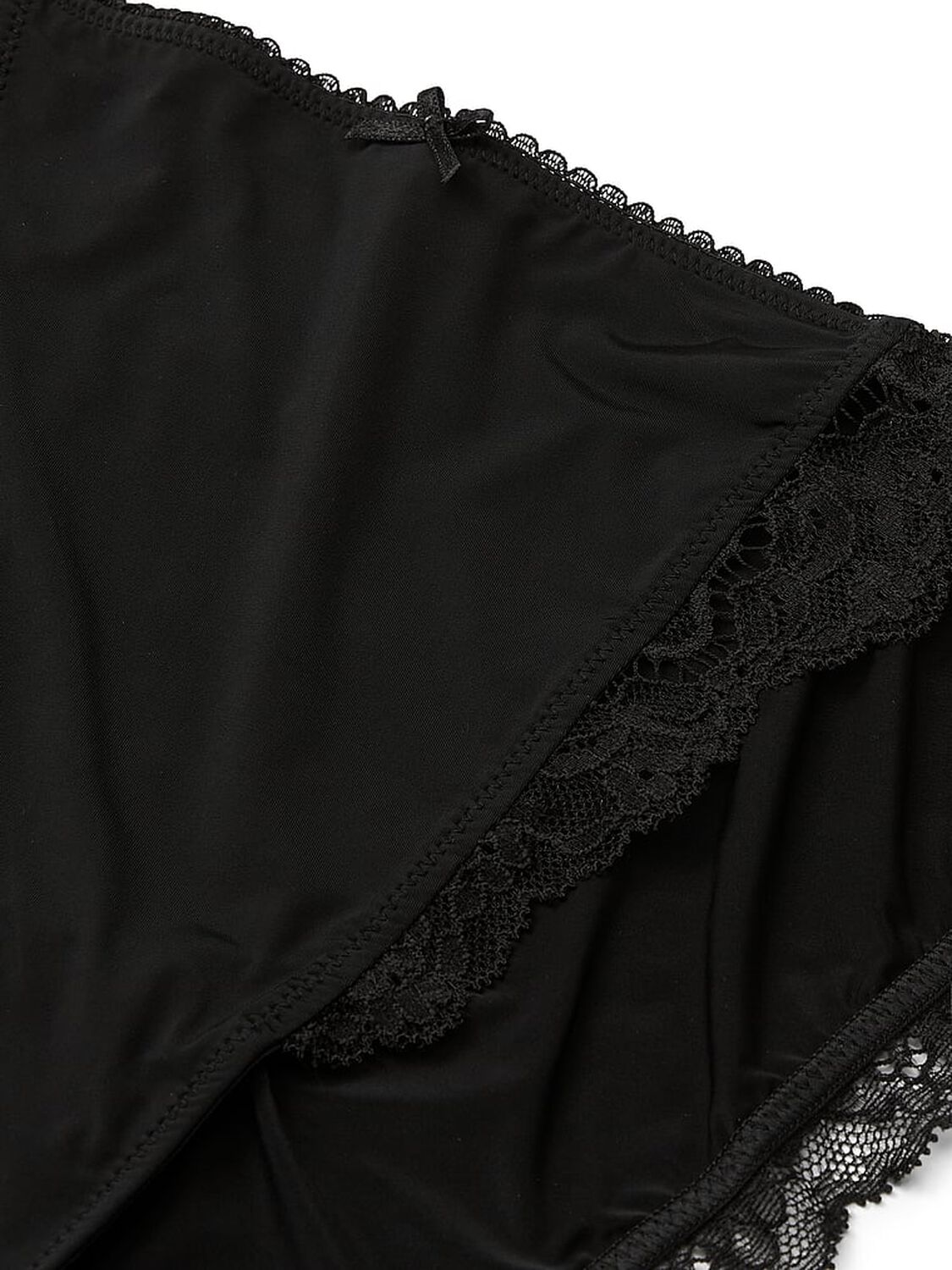 vs Dream Angels Lace-Trim String Bikini Panty Black 4 of 4 