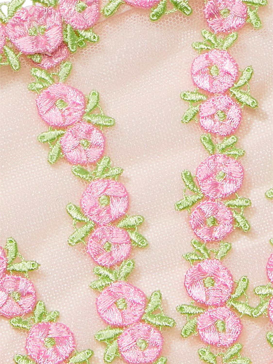 vs Dream Angels Rosebud Embroidery String Bikini Panty Pink Fizz 4 of 4 