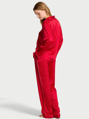 Glazed Satin Long Pajama Set