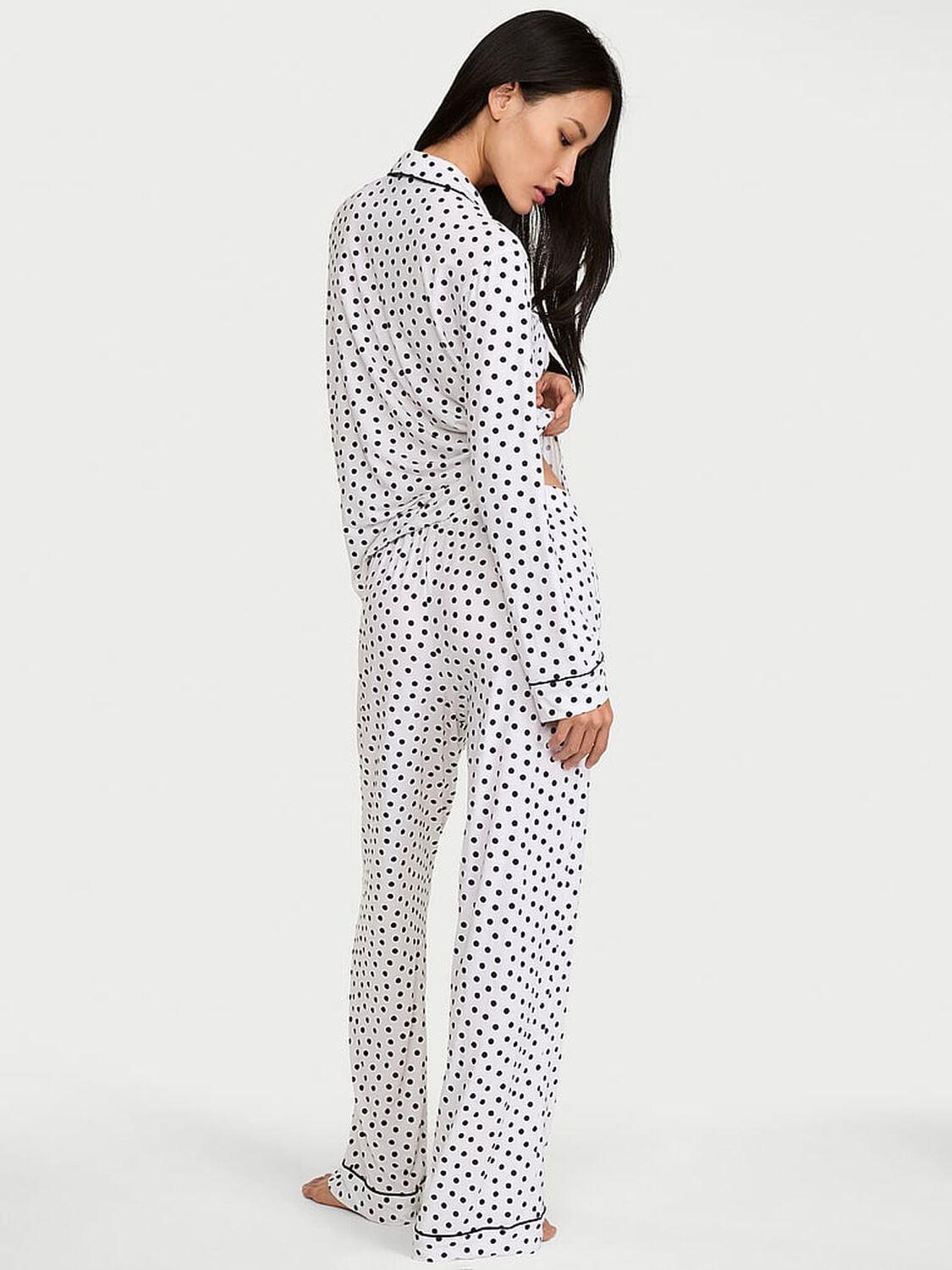 vs Victoria's Secret SoSoft&trade; Modal Long Pajama Set Vs White Dots 2 of 4 