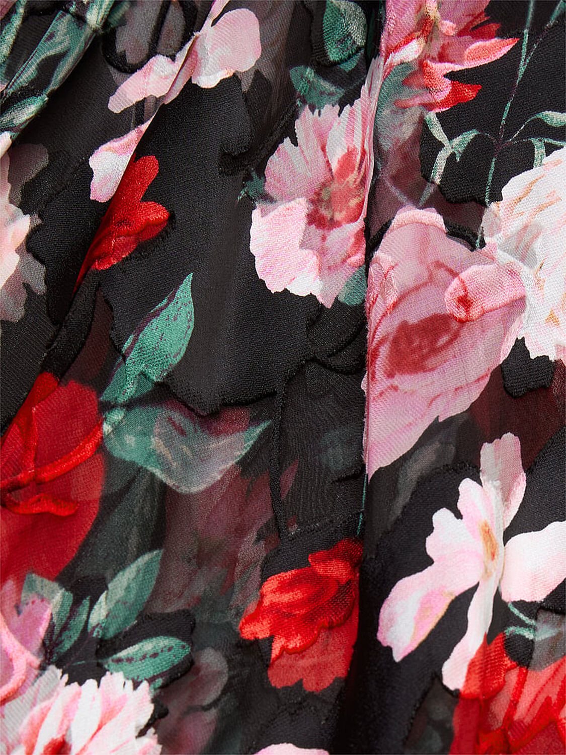 vs Victoria's Secret Atelier Victoria's Secret Noir Burnout Satin Plunge Gown Black Floral 2 of 2 