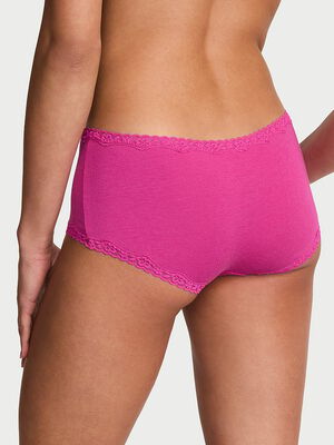 Cotton Lace-Trim Boyshort Panty