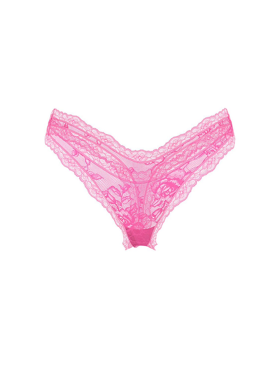 vs Very Sexy Rose Lace High-Leg Thong Panty Ultra Pink 3 of 4 